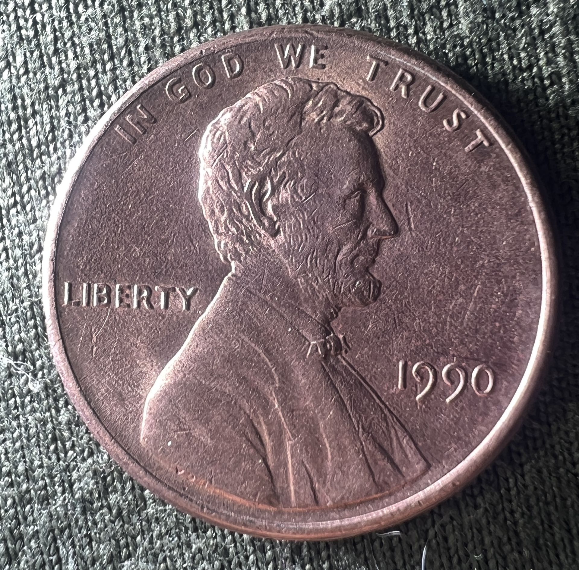 1990 Penny. No Mint Mark. Doubled Die error , Rare