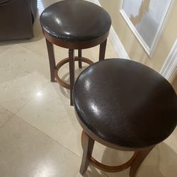 Brown Stools (2 Piece)