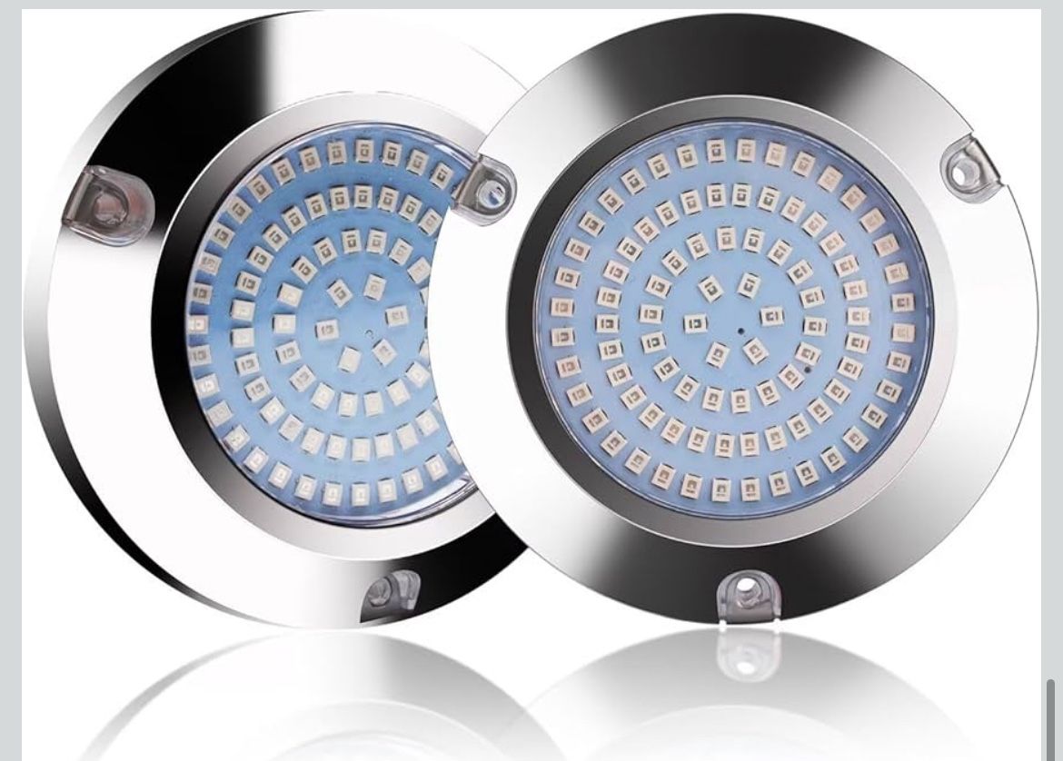 NEW 90led Boat Marine Led Underwater Lights,Stainless Steel IP68 Waterproof Surface Mount, for Stern Interior Navigation Deck Courtesy Night Fishing C
