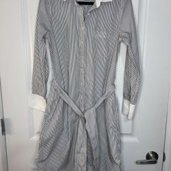 J.Crew Size 0 Striped 100% Cotton Belted Shirt Dress – Never Worn
