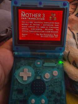 Modded IPS Screen Light blue Gameboy advanced sp