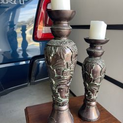 Ornate Candle Holders (2) 