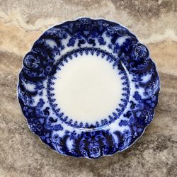 Antique 1(contact info removed) Flow Blue & White Johnson Brothers FLORIDA Plate. Royal.