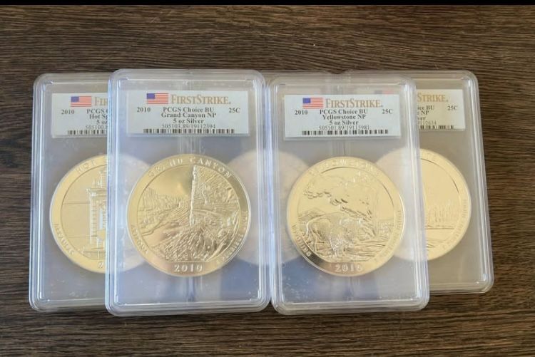 2010 5oz Bullion Silver US Mint PCGS Slab State Park