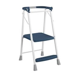 COSCO 2-Step Kitchen Stepper™ Adult Folding Step Stool, Kids Folding Kitchen "Helper" (Steel/Resin), New In Box