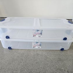 66 Quart Ultra Under-bed Sterilite Rolling Containers