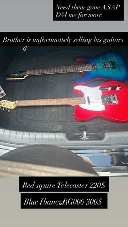 Selling Red Squire Tele & Blue Ibanez RG006- No trades pls