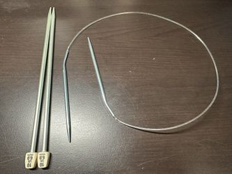 Susan Bates Circular Knitting Needles Clear Size US 10 6.0mm & Vintage Susan Bates Size 10 6.0 mm Used a set