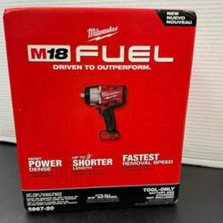 Milwaukee New  1/2” High Torque Impact Wrench 4th Generation Fuel 18a