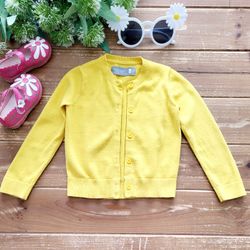 2T-3T YELLOW KNITTED CARDIGAN SWEATER