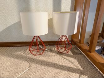 Set of Orange Table Lamps