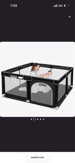 Baby Playpen, Play Pen  58x25x21cm For Kids Activity Center, Large Baby Playard For Indoor And Outdoor, Sturdy Safety Baby Fence With Soft Breathable 