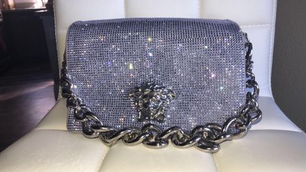 Versace Crystal-Embellished Medusa Beach Bag