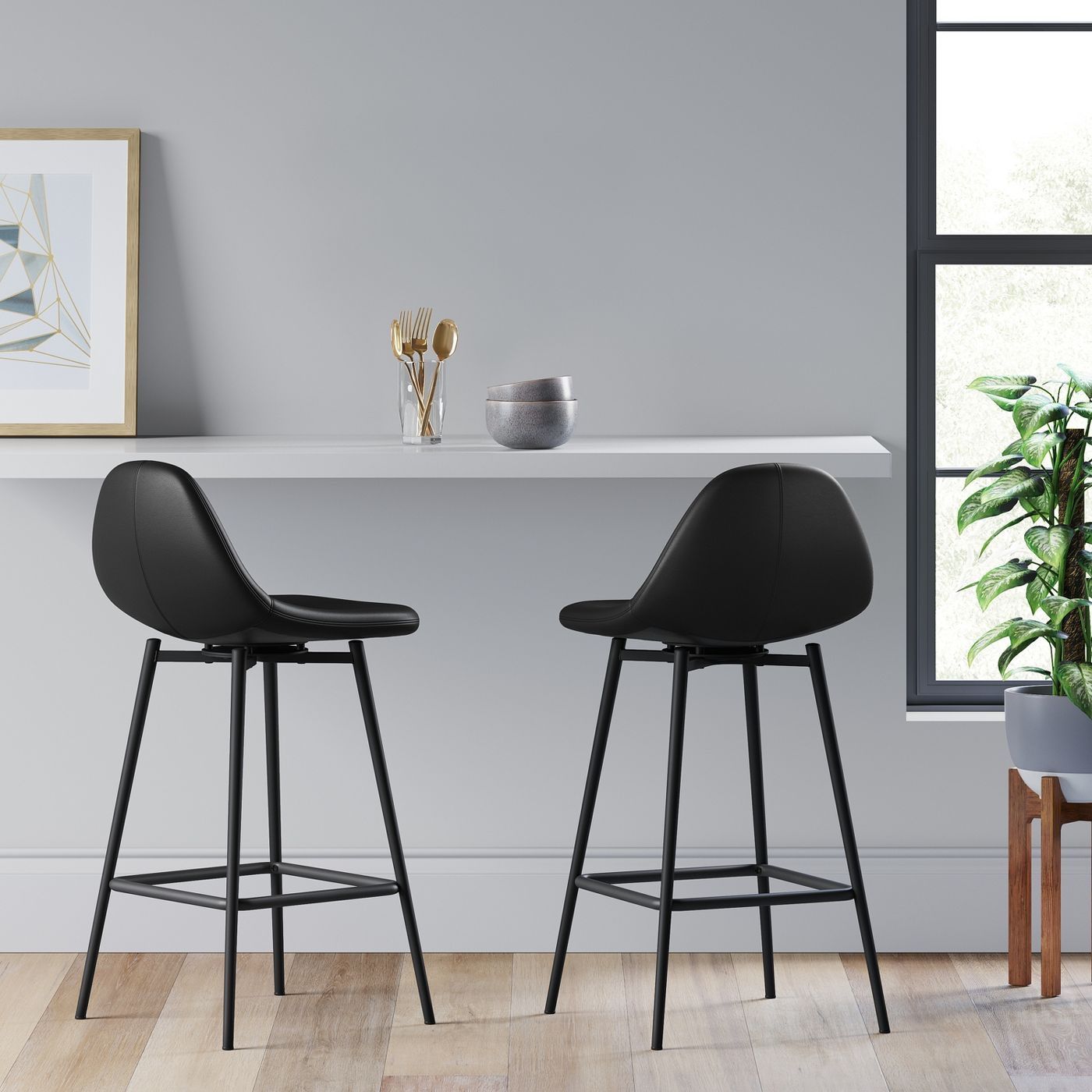 (SET OF 2) Copley Upholstered Bar Stool - Project 62