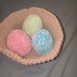 Crochet Eggs In A Basket 
