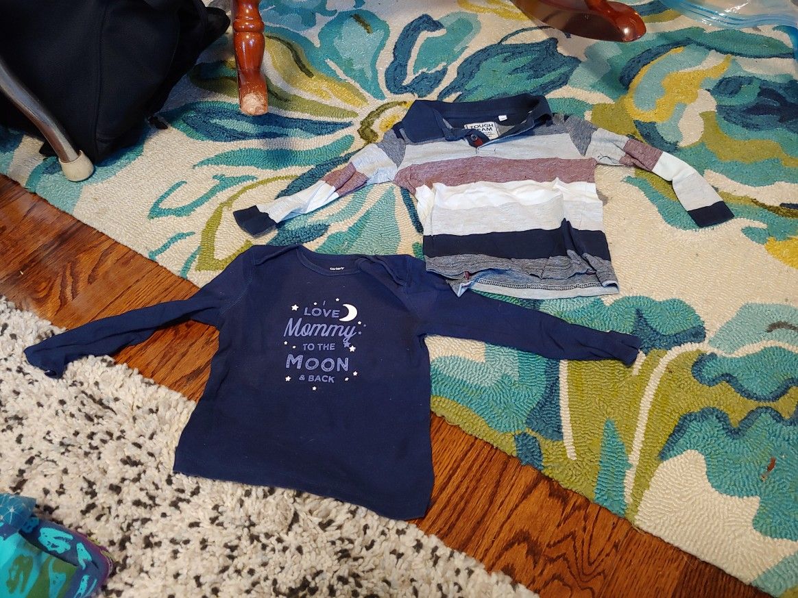 Lot of 2, 2t toddler shirts - mommy, striped