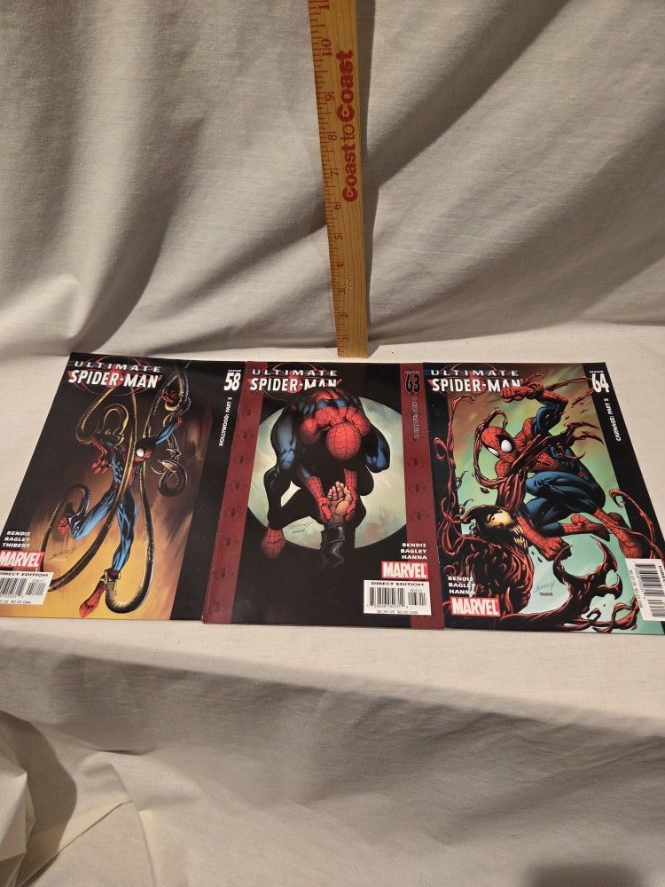 Marvel VTG 2004 ULTIMATE  " Spider-Man" comic books lot of 3 " Hollywood & Carnage "