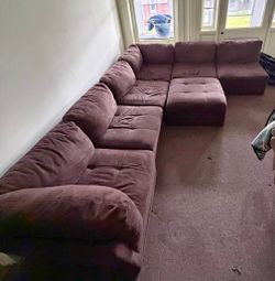 Delivery* brown  7pc modular sectional