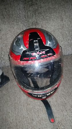 Motorcycle Helmet Size XL vented Flame logo