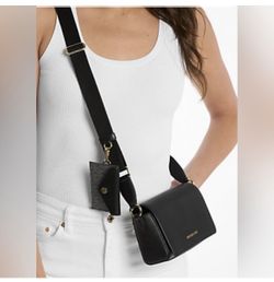 Michael Kors Black and Gold Crossbody Bag