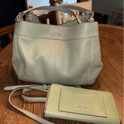 Coach Handbag And Matching Wallet
