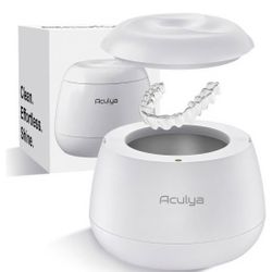 Brand: Aculya Ultrasonic Retainer Cleaner Machine 48kHz Denture Cleaner 200ml Dental Appliance Cleaner for Aligner, Night Guard, Brace, Jewelry Brand 