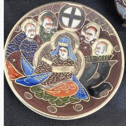 Satsume Cloisonne Moriage enamel tea cup & saucer mix& Porcelain Cloisonne