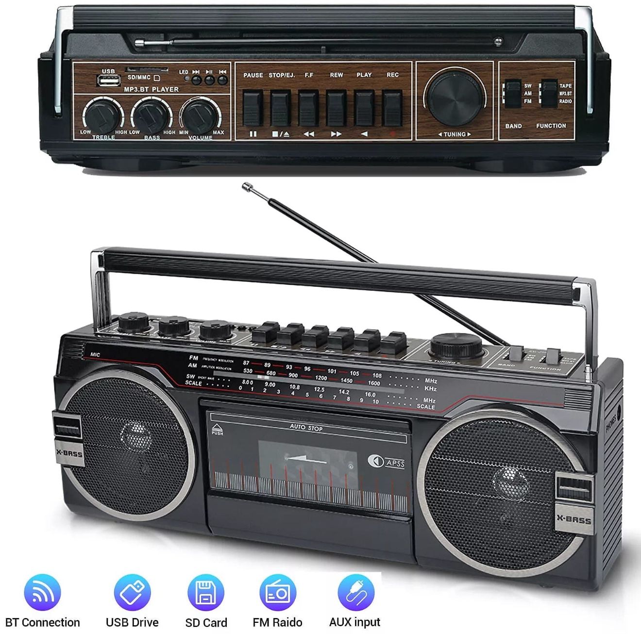 Retro Cassette Radio Player & Bluetooth Speaker β The Ultimate Music Lovers Companion