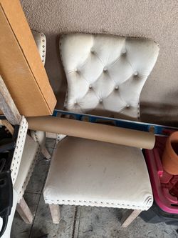 White chairs for dining table used