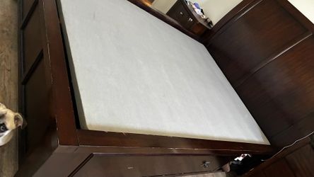 Queen size :Cherry OLD solid oak WOOD bed FRAME !!