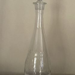 Beautiful Cut Glass Wine Decanter 