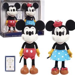 (NEW) Disney Treasures From the Vault, Limited Edition Mickey Mouse and Minnie Mouse Plush