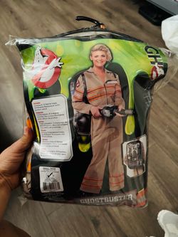 Women’s ghostbusters adult small costume with inflatable backpack