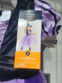 Kids' Fancy Witch Costume Size Small 4-6x