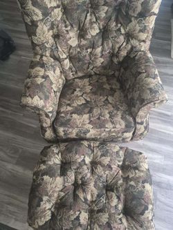 Comfy sofa with ottoman