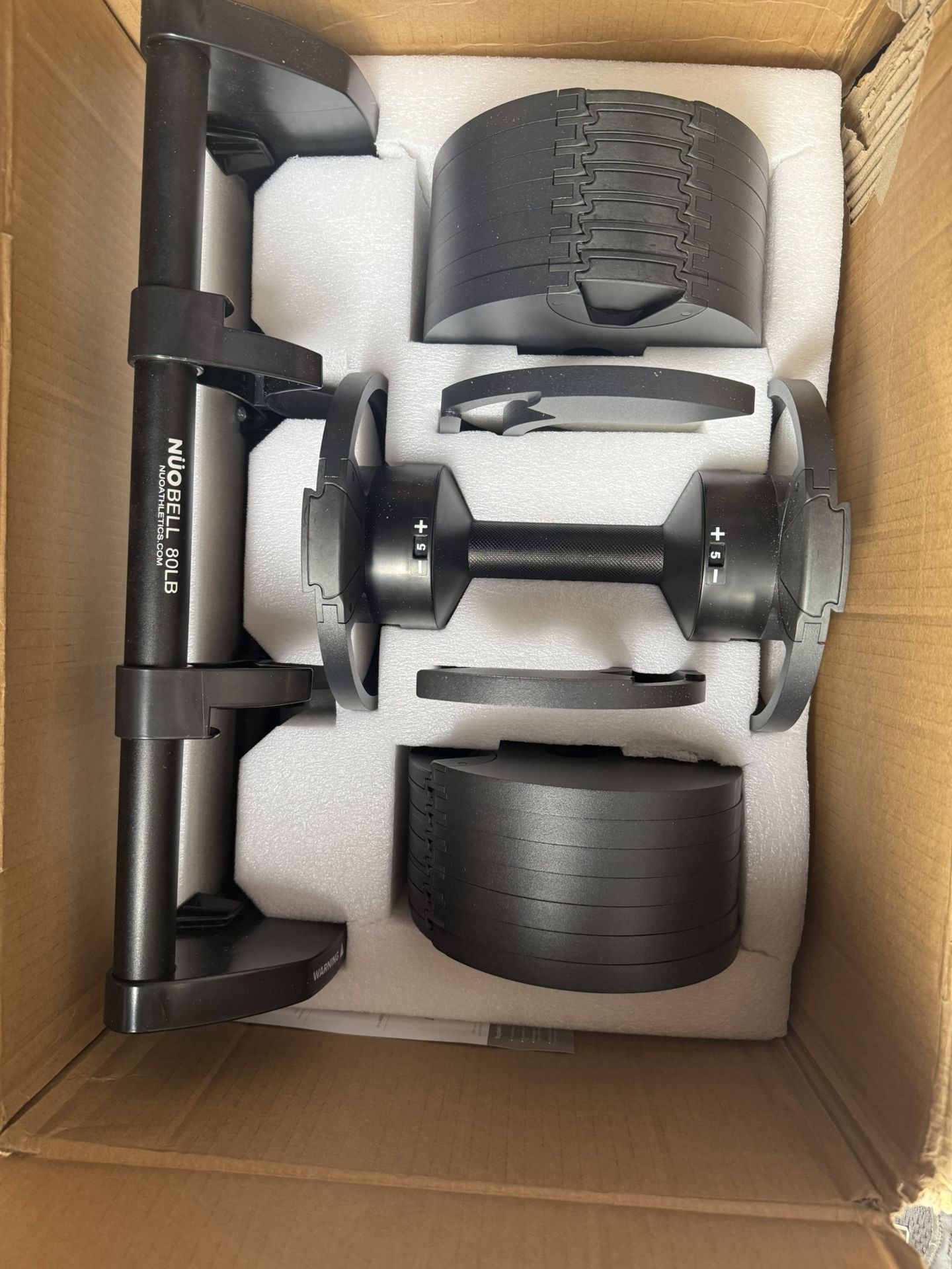 Nuobell Adjustable Dumbbells brand new (1 Black, 1 Grey)