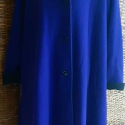 Woman's Coat,  Size 18, Royal Purple & Black.