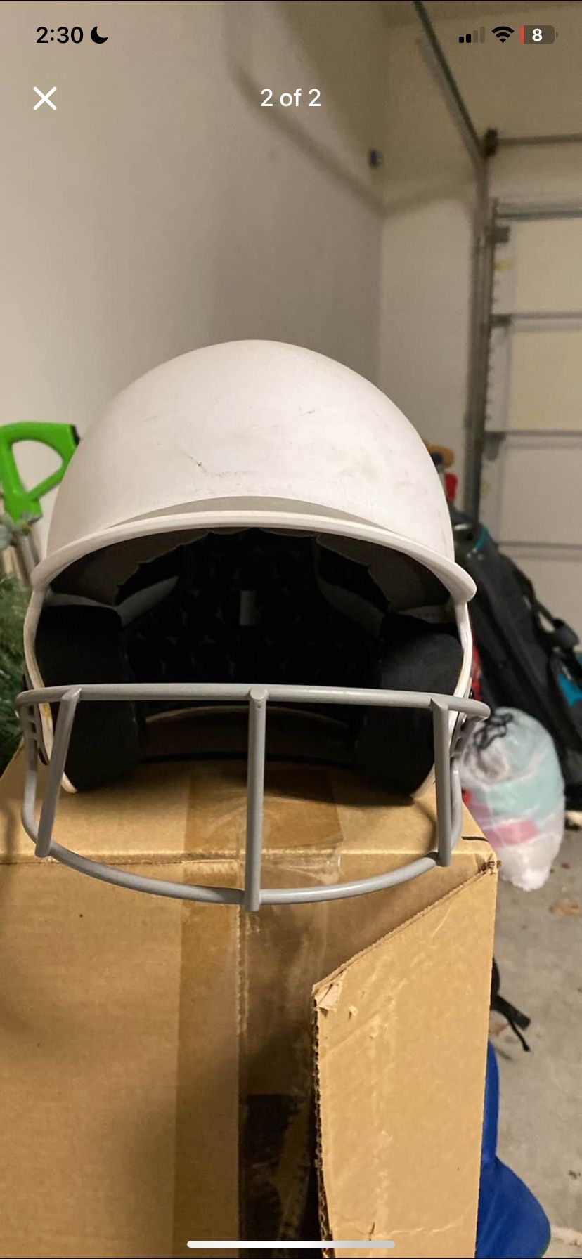 Softball helmet with visor