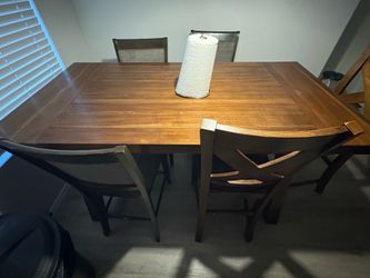 Solid wooden kitchen table with 2 chairs