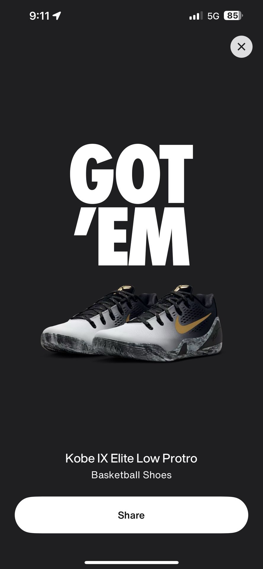 Kobe 9 Mambacitas