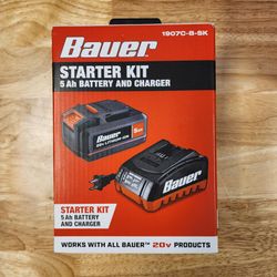 BAUER™ 20V 5 Ah Lithium-Ion Battery and Charger Starter kit