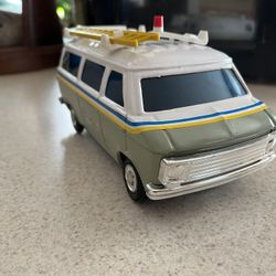 Vintage 1970s Bell System Service Tin Toy Coin Bank Van,  Western Stamping Corporation