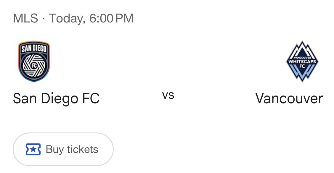San Diego FC Game Tickets