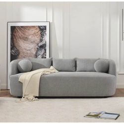 New 85” Modern Sofa – Light Gray Boucle – Retail $1,189 “open box” Wade Logan Brinae Delivery Avail