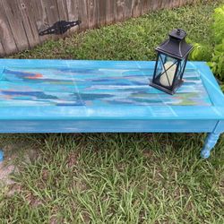 Coffee Table Nautical Multi Color Top 