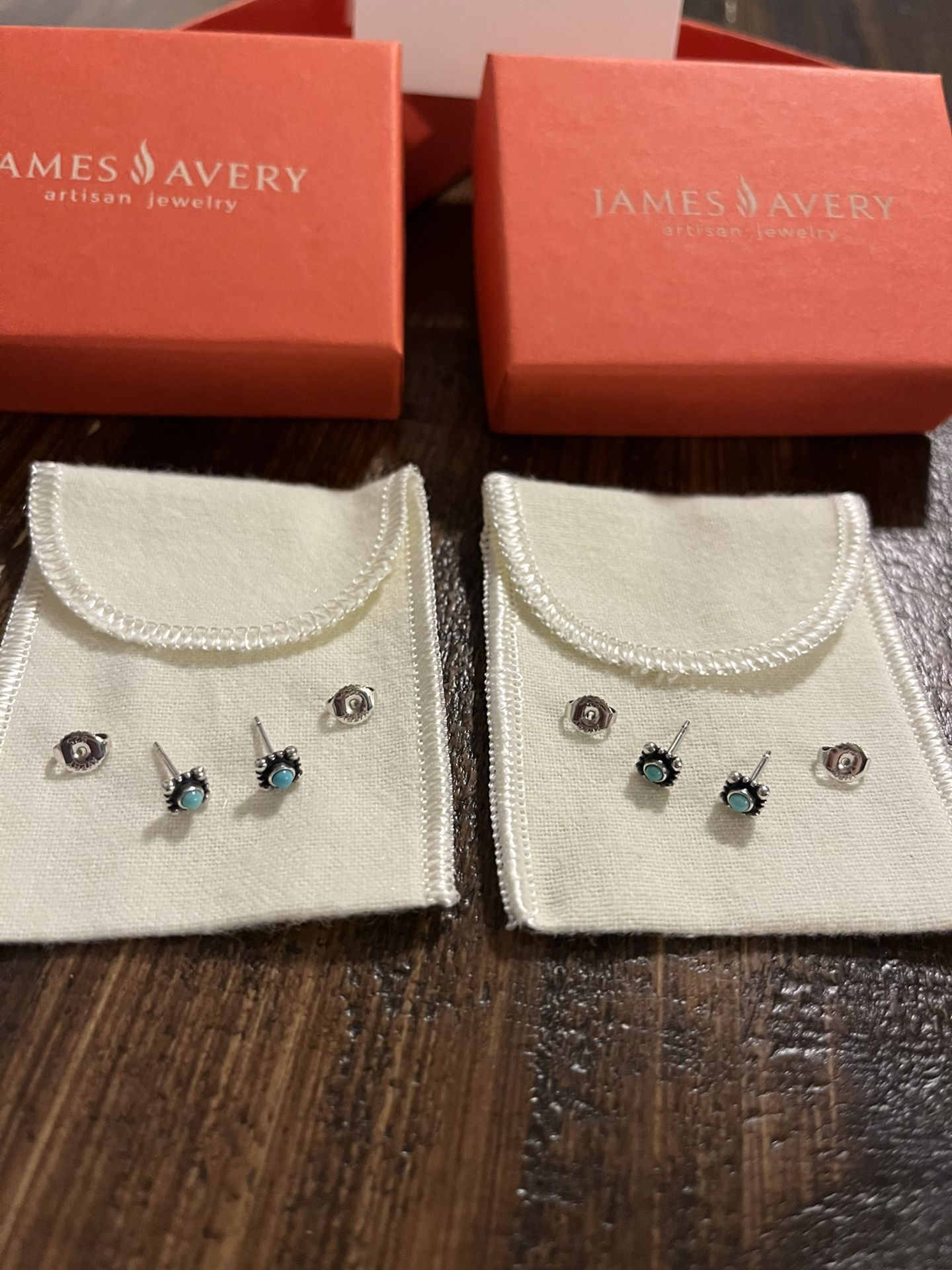 James Avery Beaded Turquoise Earrings 2 Pairs Available