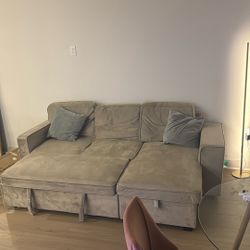 Sofa bed July 87" Upholstered Sofa Chaise by Latitude Run®