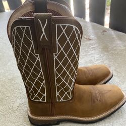 WXB0002 Twisted X Womens Work Boot Oiled Saddle and Dark Brown Sz. 8