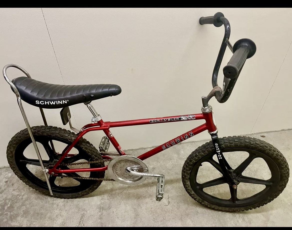Schwinn Old School Red Bmx Bike Banana Seat Skyway Tuffs