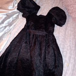 Dior Puffy Sleeve Black Dress 